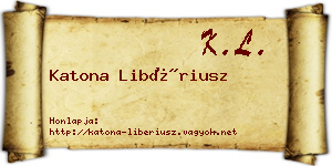 Katona Libériusz névjegykártya